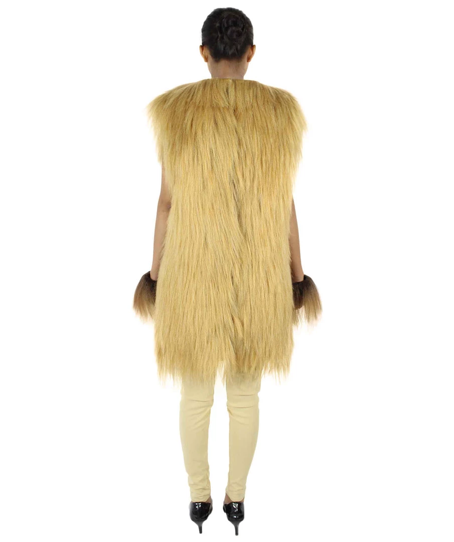 HPO Adult Women's Hairy Warrior Ape Military Leader Resistance Fighter Unisex Costume | Multiple Color Options Cosplay Costume