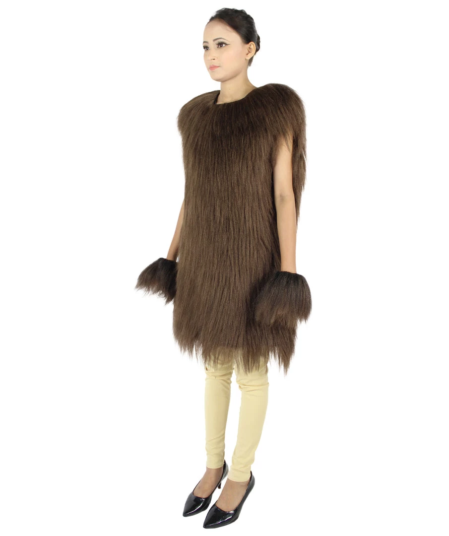 HPO Adult Women's Hairy Warrior Ape Military Leader Resistance Fighter Unisex Costume | Multiple Color Options Cosplay Costume