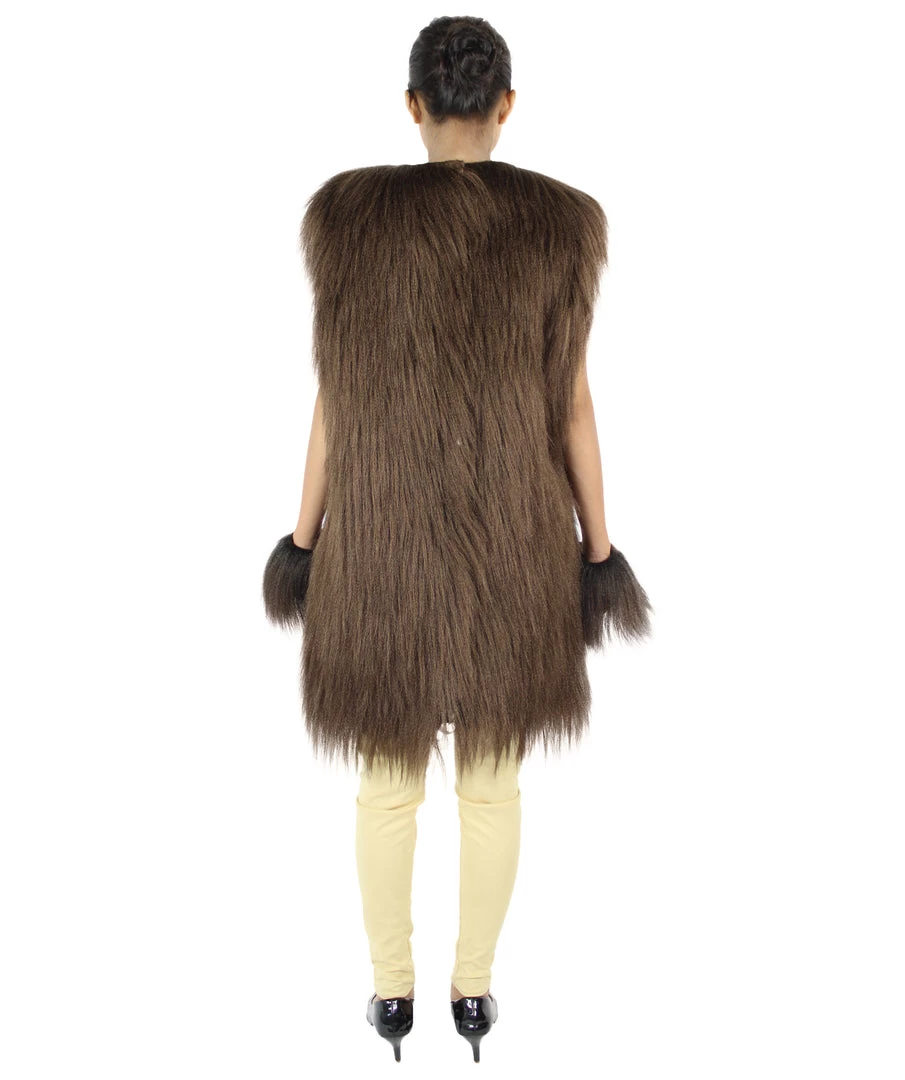 HPO Adult Women's Hairy Warrior Ape Military Leader Resistance Fighter Unisex Costume | Multiple Color Options Cosplay Costume