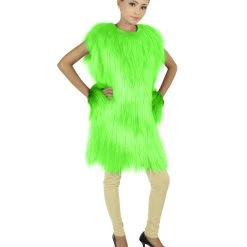 HPO Adult Women's Hairy Warrior Ape Military Leader Resistance Fighter Unisex Costume | Multiple Color Options Cosplay Costume