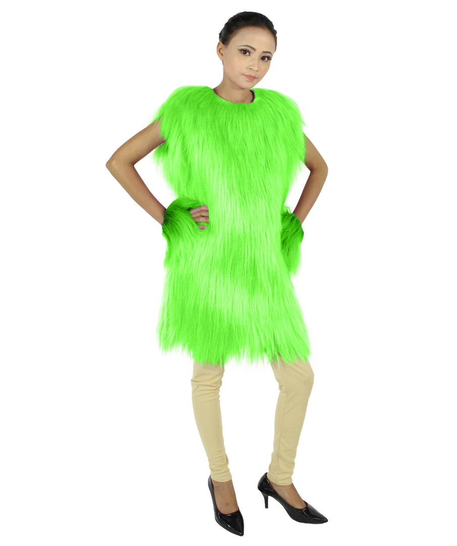 HPO Adult Women's Hairy Warrior Ape Military Leader Resistance Fighter Unisex Costume | Multiple Color Options Cosplay Costume