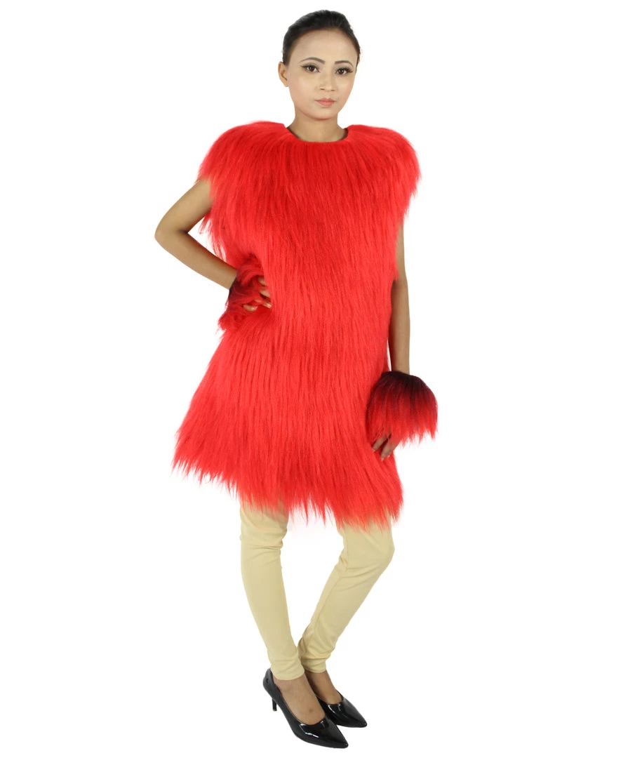 HPO Adult Women's Hairy Warrior Ape Military Leader Resistance Fighter Unisex Costume | Multiple Color Options Cosplay Costume