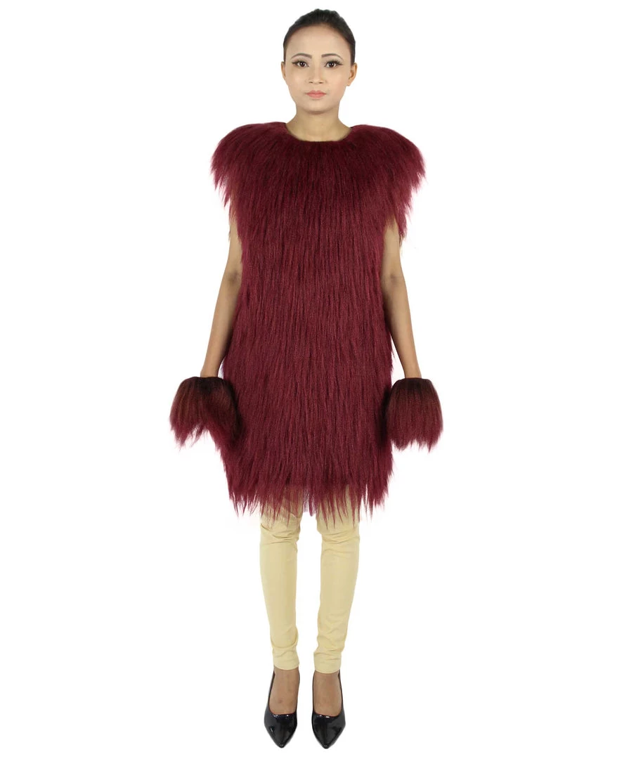 HPO Adult Women's Hairy Warrior Ape Military Leader Resistance Fighter Unisex Costume | Multiple Color Options Cosplay Costume