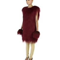 HPO Adult Women's Hairy Warrior Ape Military Leader Resistance Fighter Unisex Costume | Multiple Color Options Cosplay Costume