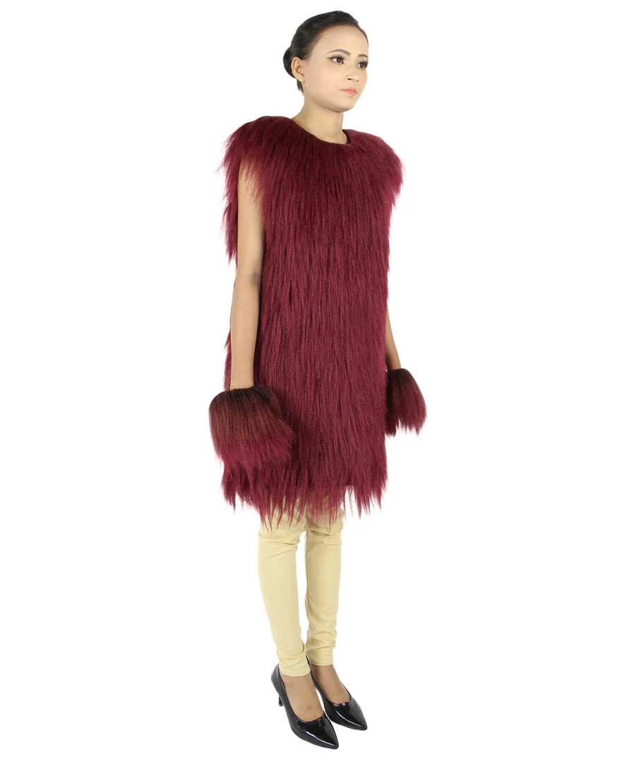 HPO Adult Women's Hairy Warrior Ape Military Leader Resistance Fighter Unisex Costume | Multiple Color Options Cosplay Costume