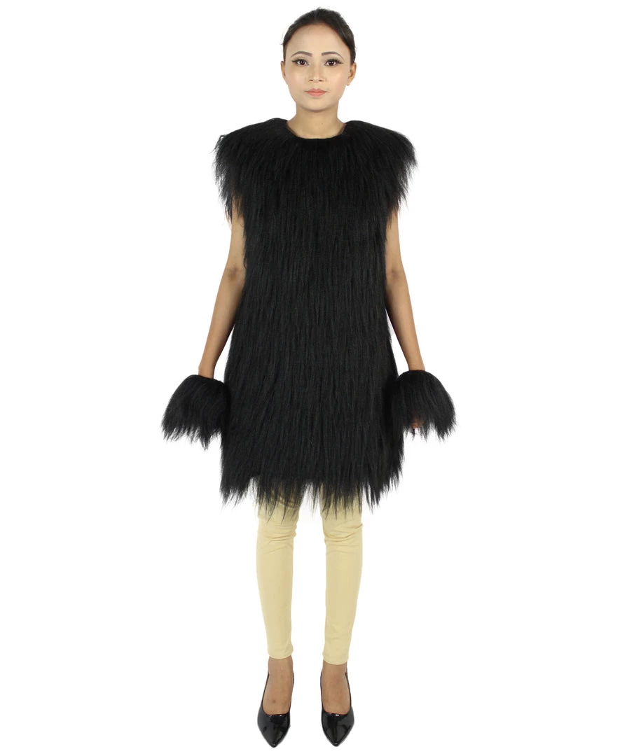 HPO Adult Women's Hairy Warrior Ape Military Leader Resistance Fighter Unisex Costume | Multiple Color Options Cosplay Costume