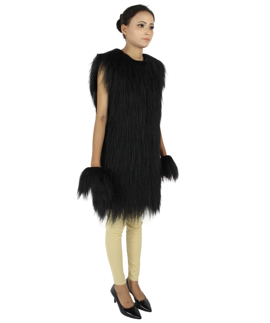 HPO Adult Women's Hairy Warrior Ape Military Leader Resistance Fighter Unisex Costume | Multiple Color Options Cosplay Costume