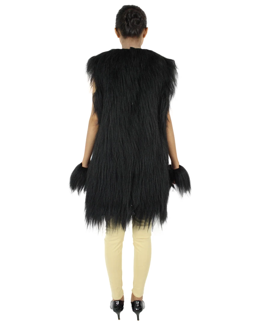 HPO Adult Women's Hairy Warrior Ape Military Leader Resistance Fighter Unisex Costume | Multiple Color Options Cosplay Costume