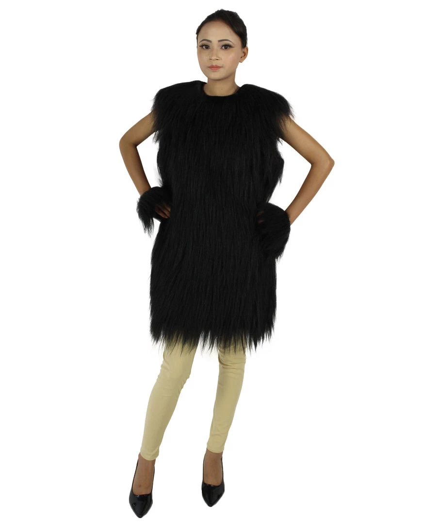 HPO Adult Women's Hairy Warrior Ape Military Leader Resistance Fighter Unisex Costume | Multiple Color Options Cosplay Costume