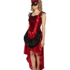 HPO Men's Adult Women Venetian Costume | Red Cosplay Costume
