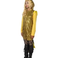 HPO Men's Adult Women Dragon Costume | Yellow Gold Carnival Costume