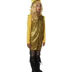 HPO Men's Adult Women Dragon Costume | Yellow Gold Carnival Costume