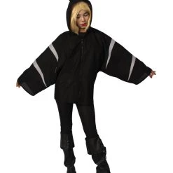HPO Adult Women Bat Costume | Black Halloween Costume Men's
