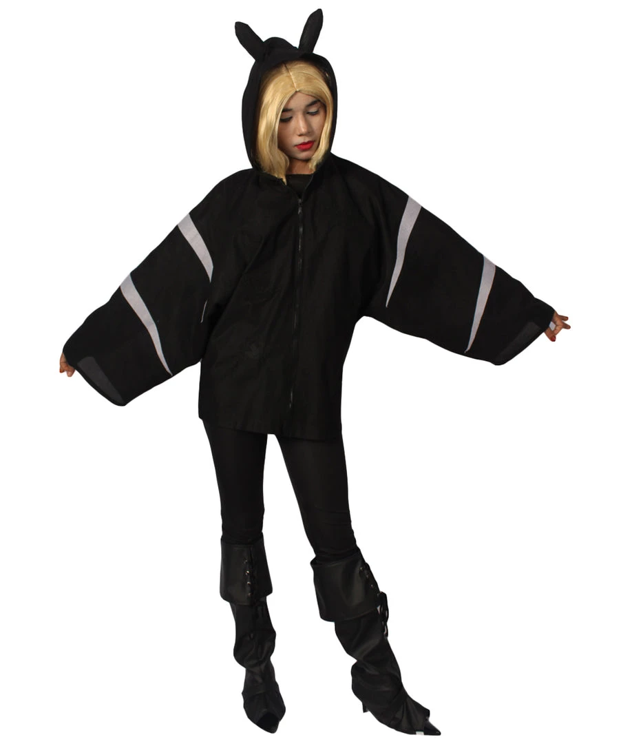 HPO Adult Women Bat Costume | Black Halloween Costume Men's
