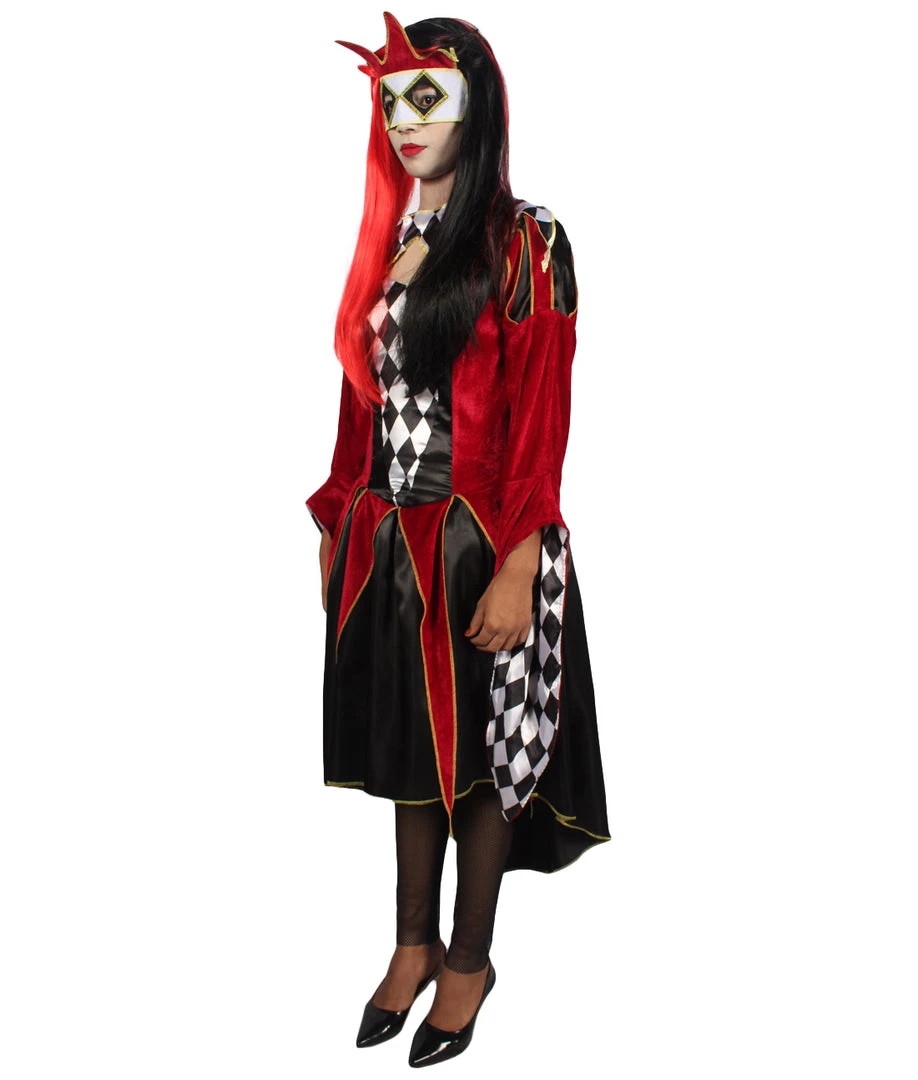 HPO Adult Women GOTHIC VENETIAN Costume | Red & Black Halloween Costume Men's