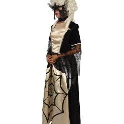 HPO Men's Adult Women Spider Baroness Costume | Black & White Cosplay Halloween Costume