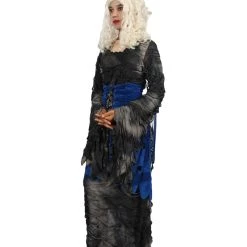 HPO Adult Women Willful Gothic Costume | Black & Blue Halloween Costume Men's