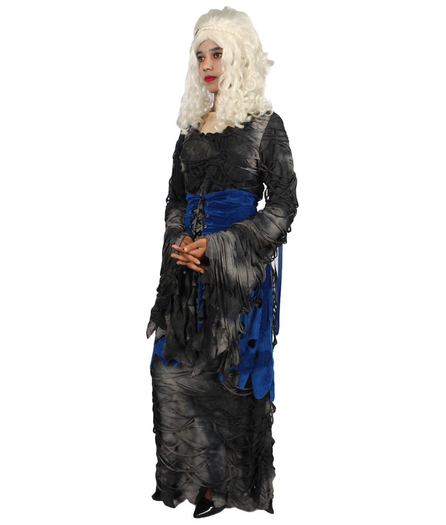 HPO Adult Women Willful Gothic Costume | Black & Blue Halloween Costume Men's