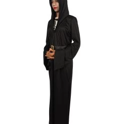 HPO Adult Women Grim Reaper Costume | Black Halloween Costume Men's