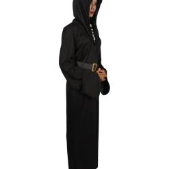 HPO Adult Women Grim Reaper Costume | Black Halloween Costume Men's