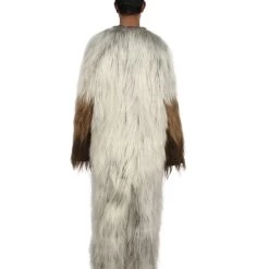 HPO Furry Cat Collection | Men's White And Brown Spiked Furry Cat Costume With Tail | Cosplay Halloween Costume