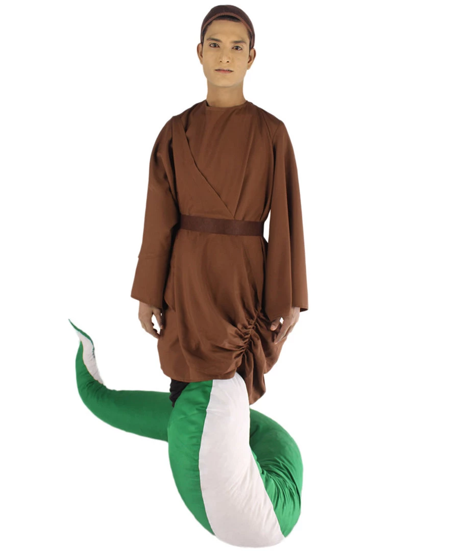 HPO Serpant Monk | Men's White Brown And Green Straight Serpant Monk Cosplay Halloween Costume