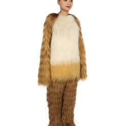 HPO Furry Fox Collection | Women's White And Brown Straight Long Furry Fox Cosplay Costume With Tail