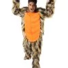 HPO Orange And Brown Spotted Leopard Costume - Long Synthetic Fibers