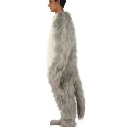 HPO White And Grey Civet Cat Costume - Long Synthetic Fibers