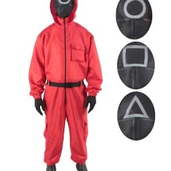 HPO Adult Unisex K-drama Survival Game TV Show Soldier Cosplay Costume Bundle