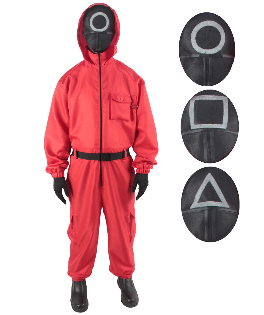 HPO Adult Unisex K-drama Survival Game TV Show Soldier Cosplay Costume Bundle