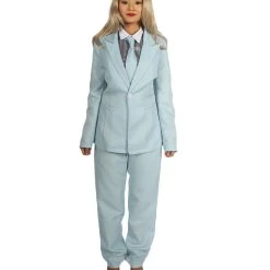 HPO Adult Women's Deluxe Singer Party Suit Costume | Lt. Blue Halloween Costume