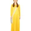 HPO Adult Women's Dress Handmaid With Bag And Bonnet Costume | Orange Cosplay Costume