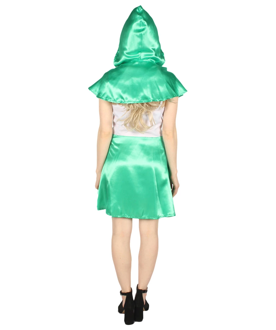 HPO Adult Women's Hot Carton Costume | Green Cosplay Costume
