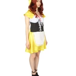 HPO Adult Women's Hot Carton Costume | Yellow Cosplay Costume