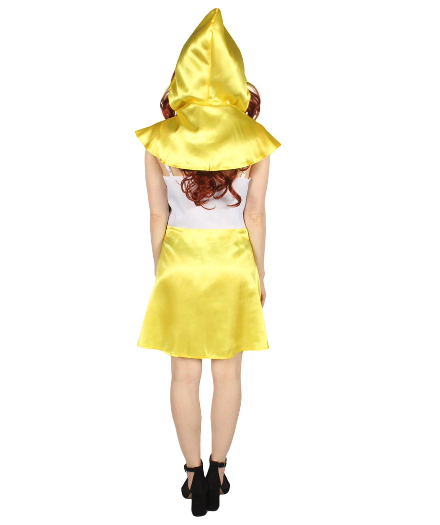 HPO Adult Women's Hot Carton Costume | Yellow Cosplay Costume