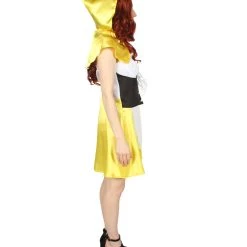 HPO Adult Women's Hot Carton Costume | Yellow Cosplay Costume