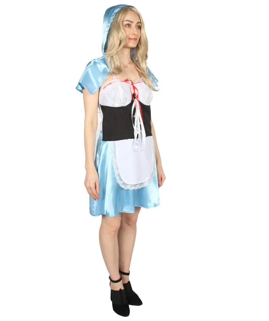 HPO Adult Women's Hot Carton Costume | Lt Blue Cosplay Costume