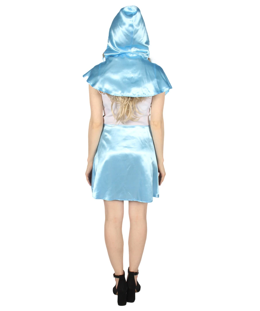 HPO Adult Women's Hot Carton Costume | Lt Blue Cosplay Costume