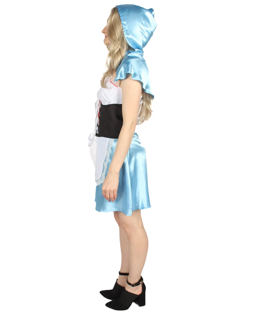HPO Adult Women's Hot Carton Costume | Lt Blue Cosplay Costume