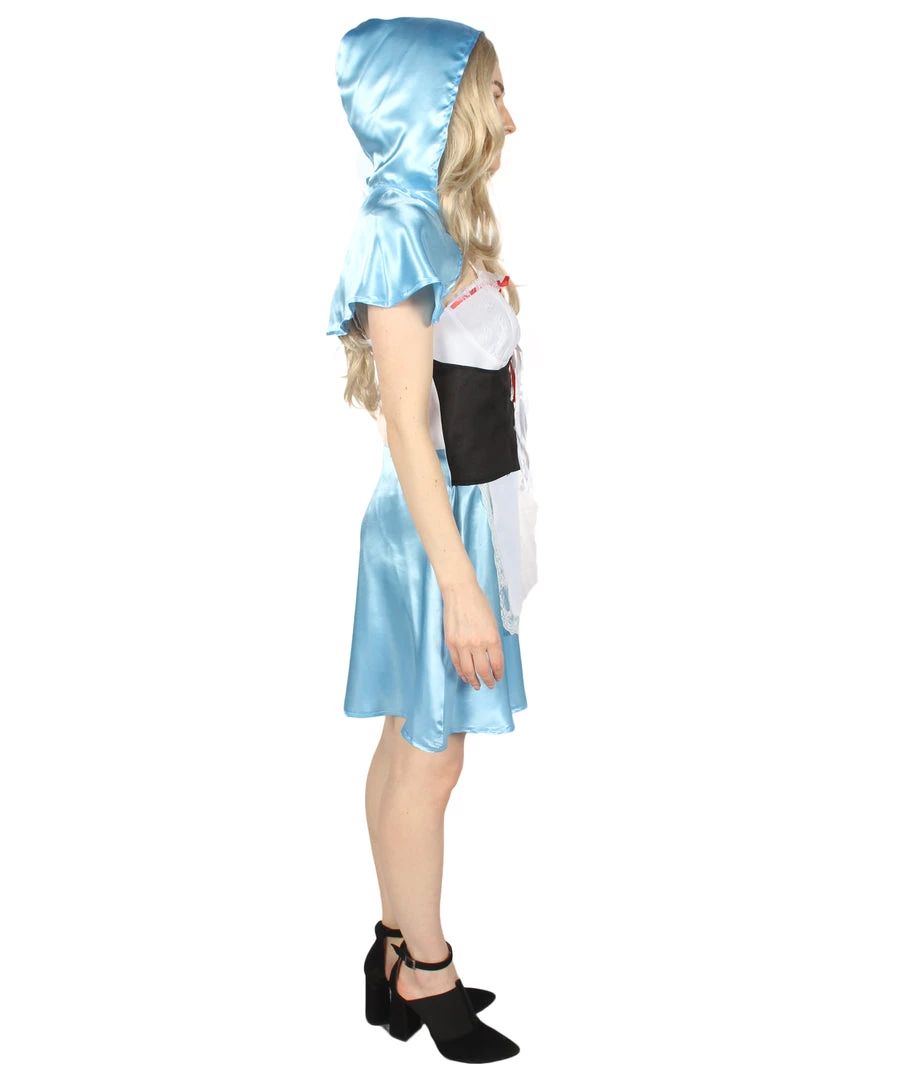 HPO Adult Women's Hot Carton Costume | Lt Blue Cosplay Costume
