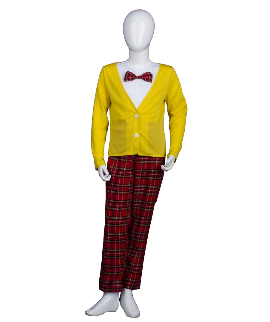 HPO Child's Old Man Grandpa Costume | Yellow And Red Cosplay Costume Kids