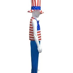 HPO Adult Men's Patriot Man Kit 3 Pc Costume | Patriotic Multi Color Cosplay Costumes