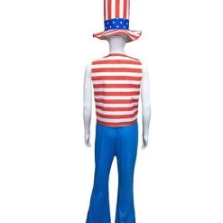 HPO Adult Men's Patriot Man Kit 3 Pc Costume | Patriotic Multi Color Cosplay Costumes