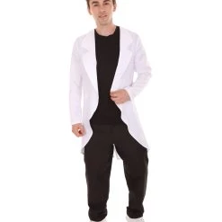 HPO Adult Men's Scientist Lab Coat Uniform Costume | White Cosplay Costome