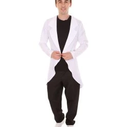 HPO Adult Men's Scientist Lab Coat Uniform Costume | White Cosplay Costome