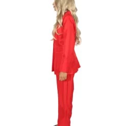 HPO Adult Women's Deluxe Party Devil Suit Costume | Red Cosplay Costume