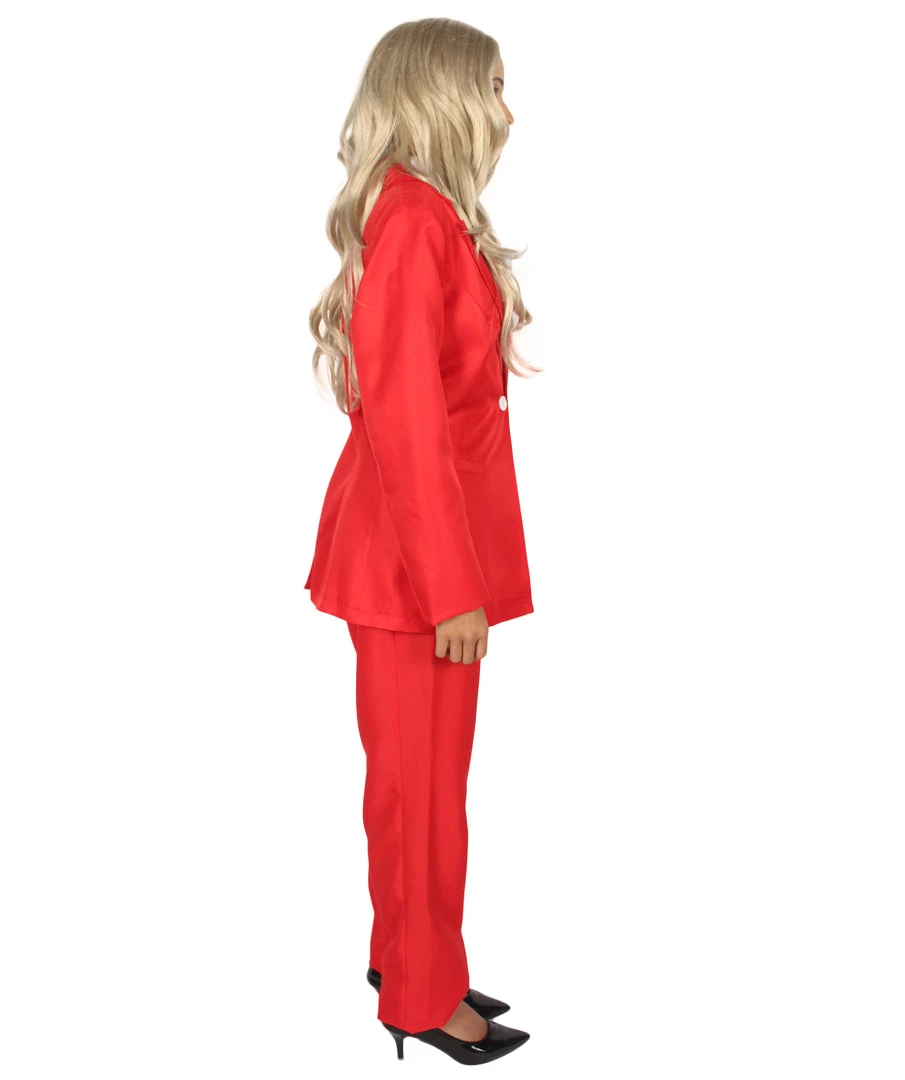 HPO Adult Women's Deluxe Party Devil Suit Costume | Red Cosplay Costume