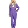 HPO Adult Women's EXCLUSIVE! Deluxe Singer Party Suit Costume | Purple Cosplay Costume