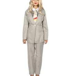 HPO Adult Women's EXCLUSIVE! Deluxe Singer Party Suit Costume | Grey Cosplay Costume
